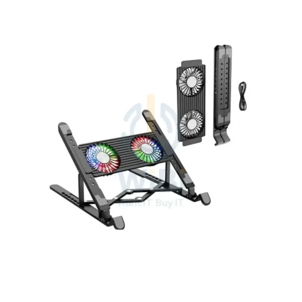 Hoco DH17 Laptop Stand with Cooling Pad - 1.5W - Black