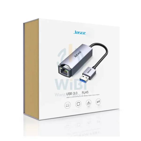 Jasoz F105 USB 3.0 to RJ45 Gigabit Network Card - 100Mbps / Space Gray - Image 2