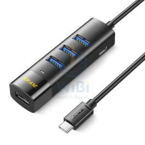 Jasoz F117 4-Port Type-C to USB 3.0 Hub - Black
