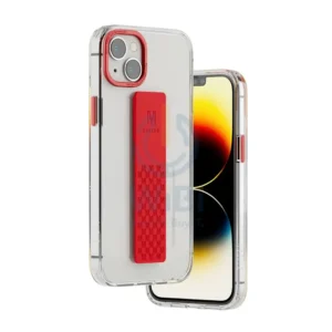 Levelo Graphia IMD Clear Case With Extra Grip iPhone 14 Plus - Red