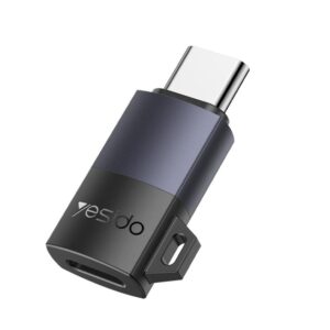 Yesido GS28 8 Pin Female to Type-C Male 60W Charging Adapter - Black