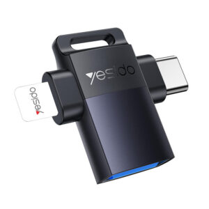 Yesido 2 In 1 OTG Adapter (GS35) - Black