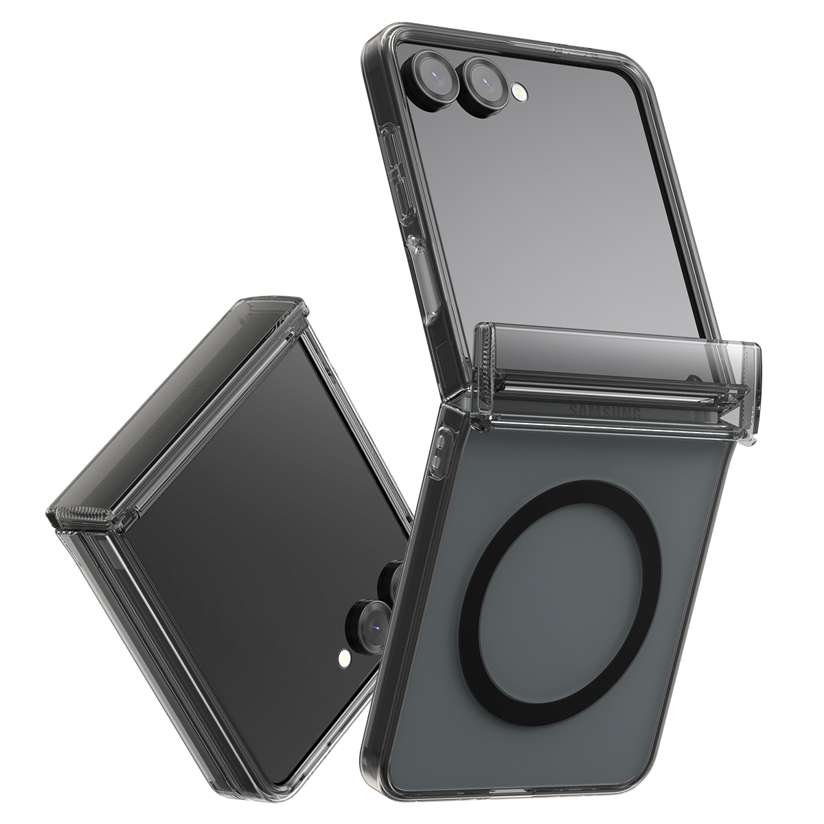 Araree Duple 360 Magsafe With Hinge Protection Case Samsung Galaxy Z Flip 7 - Clear/Black