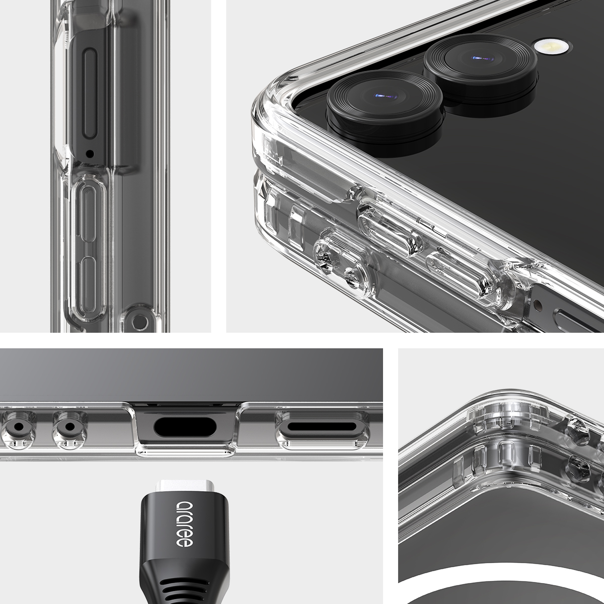 Araree Duple Magsafe Case - Samsung Galaxy Z Flip 7 - Clear - Image 4