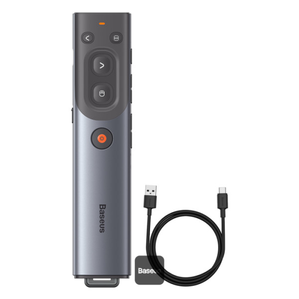 Baseus Orange Dot AI Wireless Presenter - Grey - Image 7