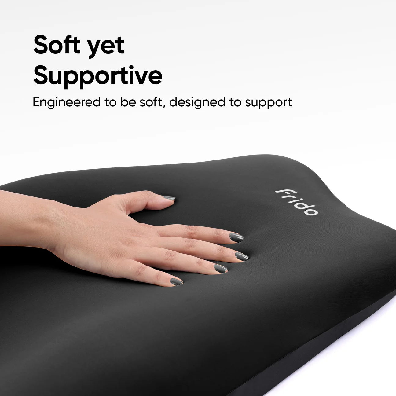 Frido Cloud Backrest Cushion - Black - Image 3