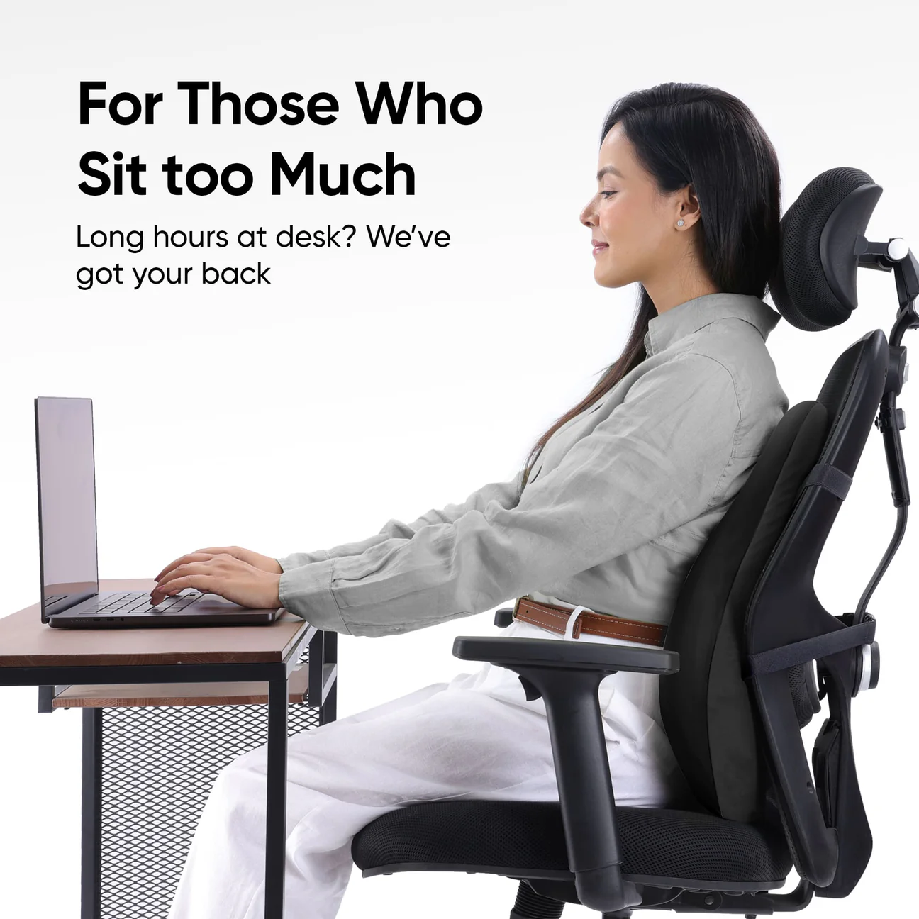 Frido Cloud Backrest Cushion - Black - Image 4