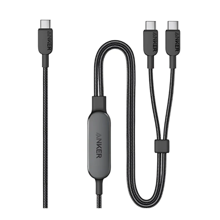 Anker 2-in-1 USB-C to USB-C Cable 140 W (1.2 M/4 ft) - Black