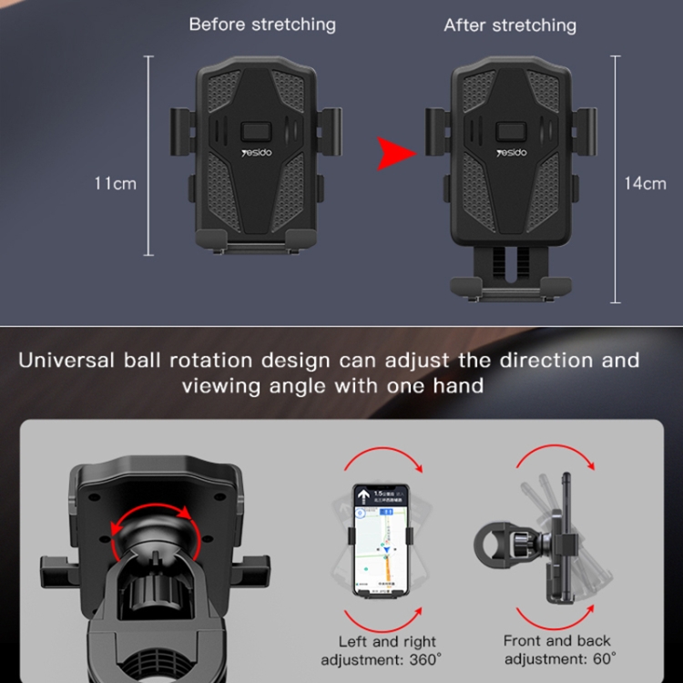 Yesido C94 Elastic Clip Phone Navigation Bracket - Image 4