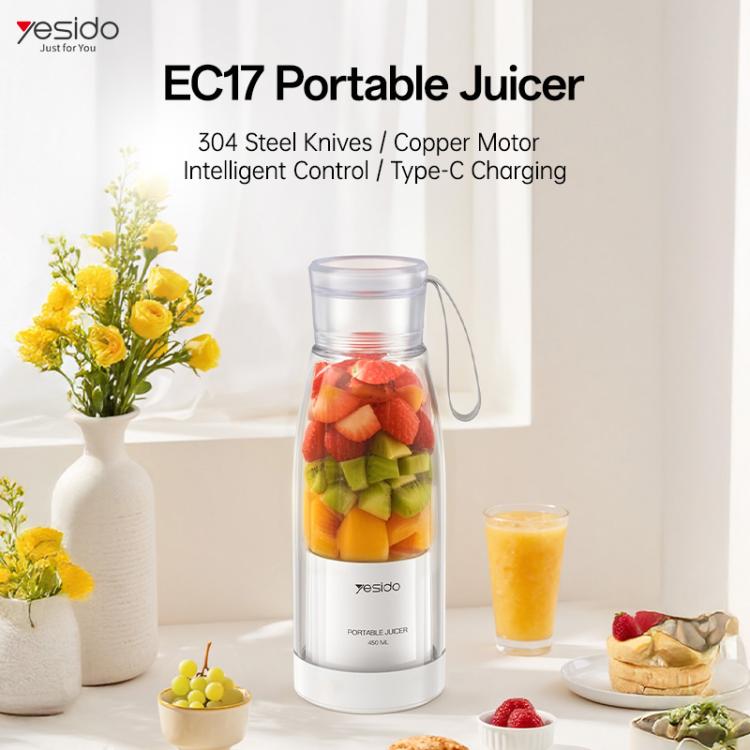 Yesido EC17 Portable USB-C Juicer - 450ml / White - Image 2