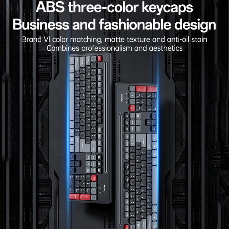 Yesido KB43 2.4 Wireless Keyboard Mouse Set, Version Arabic Version - Black - Image 2