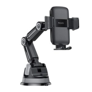 Yesido C275 Truck Anti-shake Retractable Vacuum Suction Cup Phone Holder - Black
