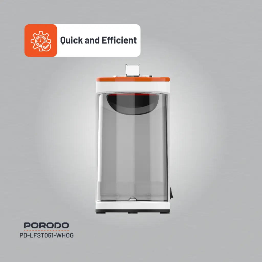 Porodo Lifestyle Air-Popped Popcorn Maker - White/Orange - Image 5