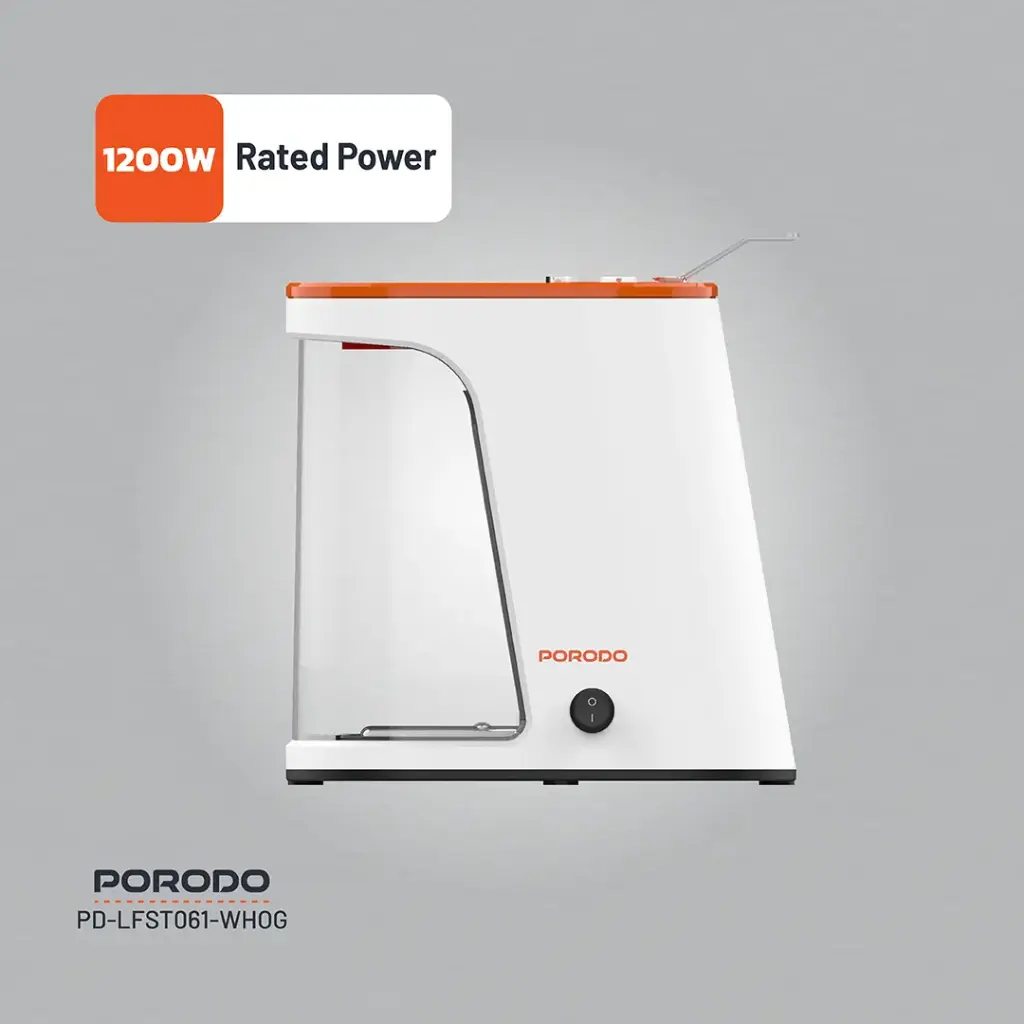 Porodo Lifestyle Air-Popped Popcorn Maker - White/Orange - Image 10