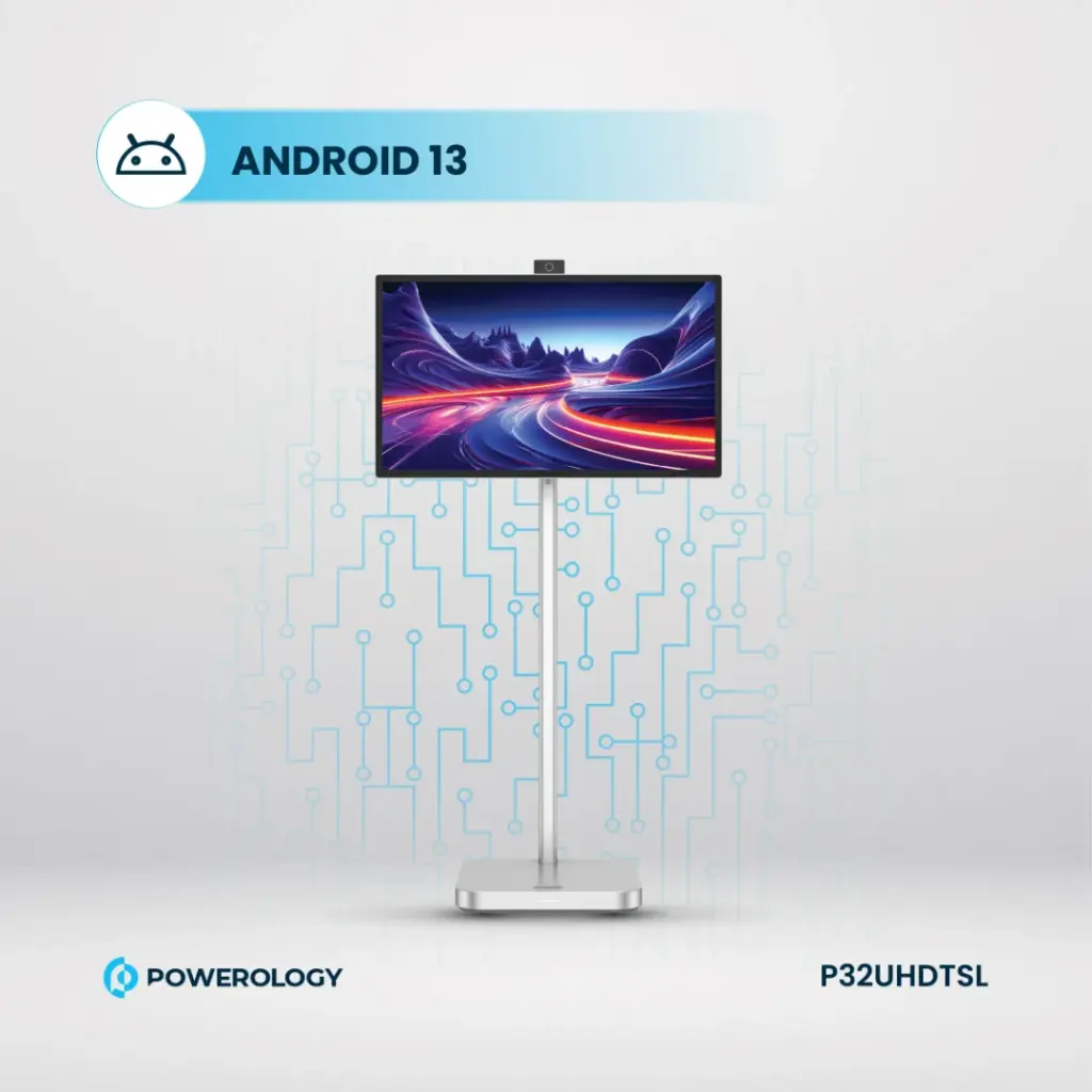 Powerology Android 32” UHD 60Hz Tablet with Stand - Image 4