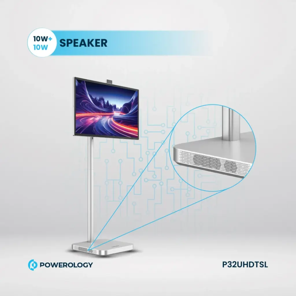 Powerology Android 32” UHD 60Hz Tablet with Stand - Image 7