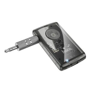 Hoco E66 Transparent Explorer Edition Car AUX Bluetooth Receiver - Black