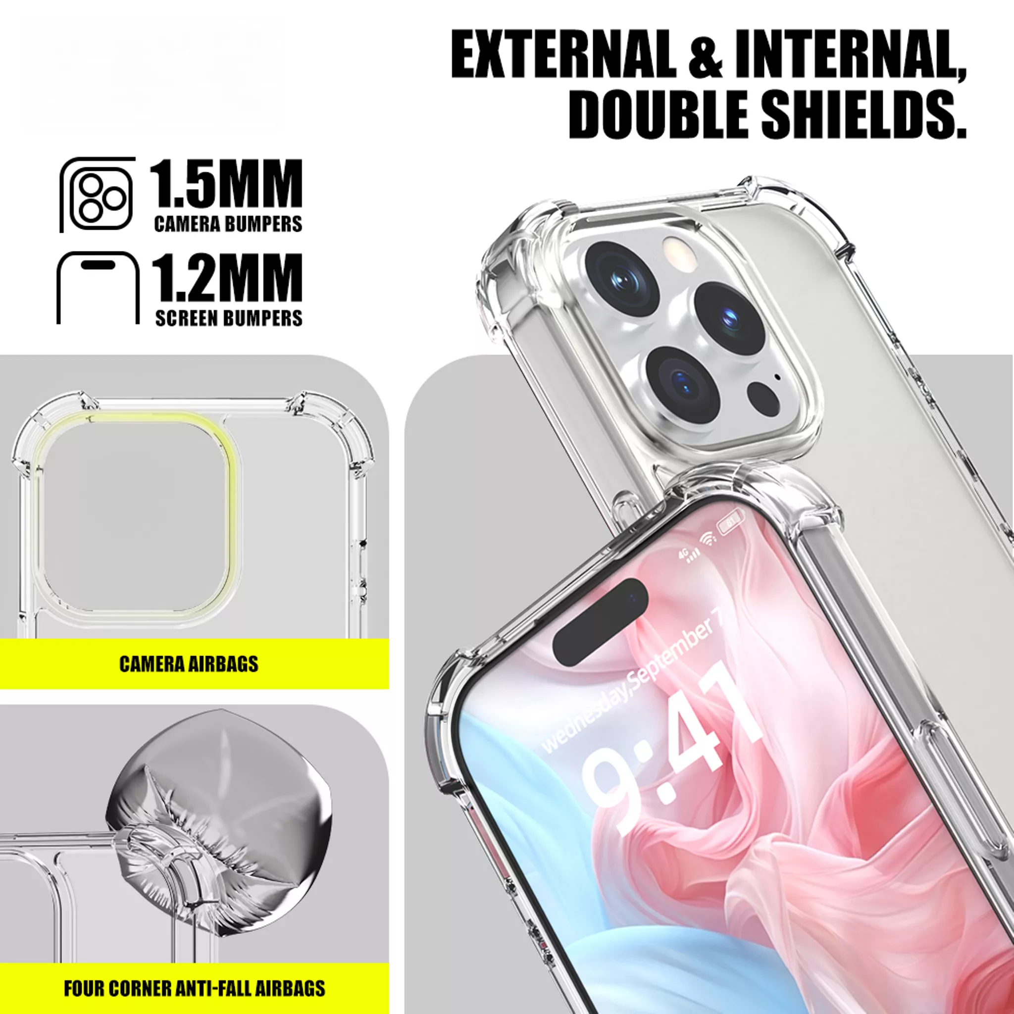 King Kong Anti Burst for iPhone 16 Pro - Clear - Image 2