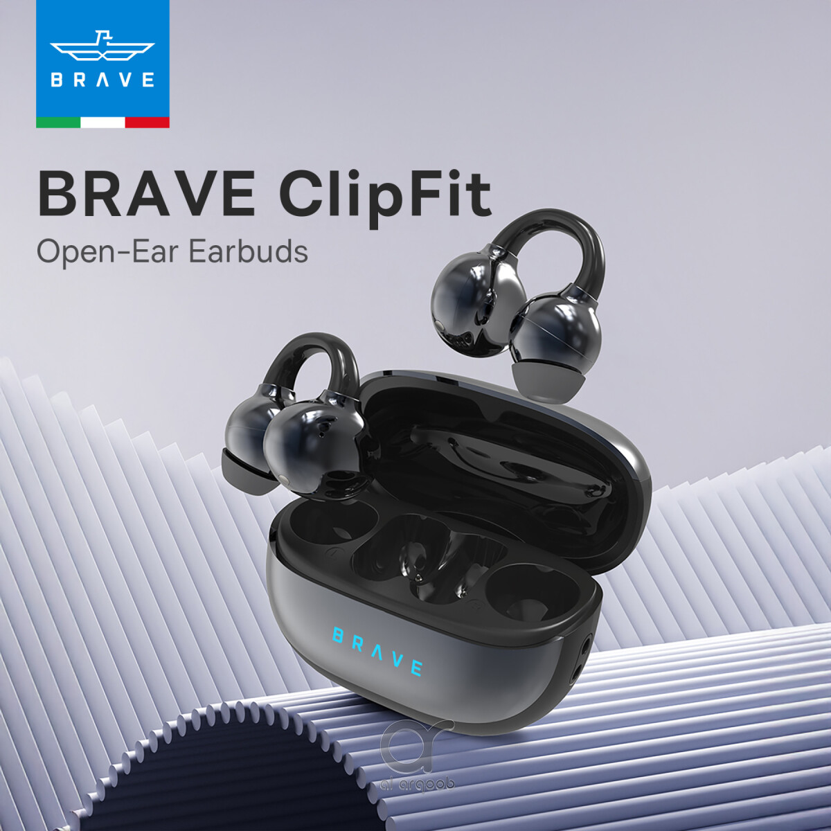 Brave E-31 ClipFit Open Ear Earbuds - Black - Image 2