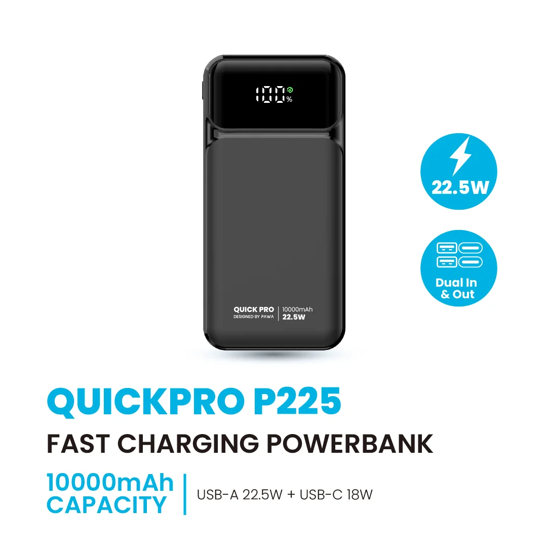 Pawa Quickpro P225 Fast Charging Powerbank 10000mAh - Image 2
