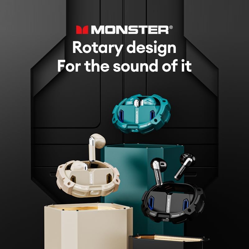 Monster XKT10 PRO Wireless Earbuds - Green - Image 3