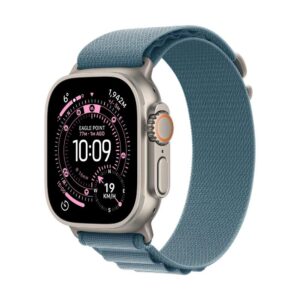 Apple Watch Ultra 3 GPS + Cellular 49mm Natural Titanium Case with Light Blue Alpine Loop