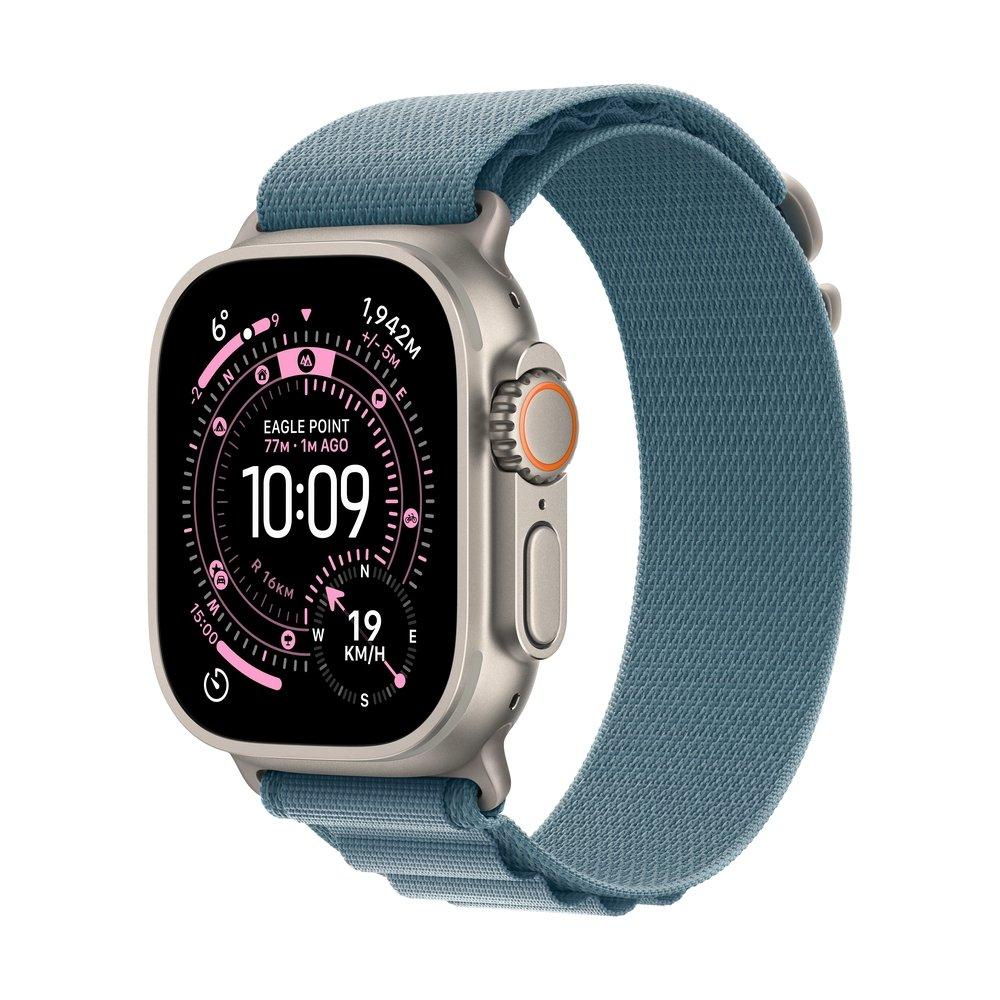 Apple Watch Ultra 3 GPS + Cellular 49mm Natural Titanium Case with Light Blue Alpine Loop