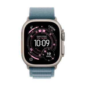 Apple Watch Ultra 3 GPS + Cellular 49mm Natural Titanium Case with Light Blue Alpine Loop