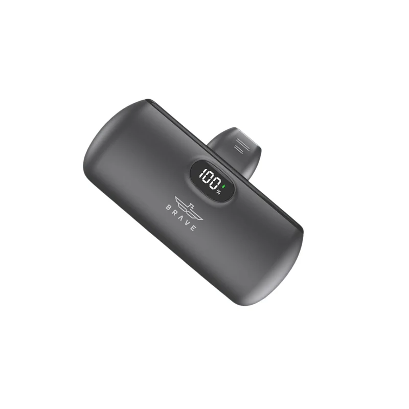 Brave 5000mAh Pocket Pro Mini Portable Power Bank 20W Type-C Connector BP-29 - Black