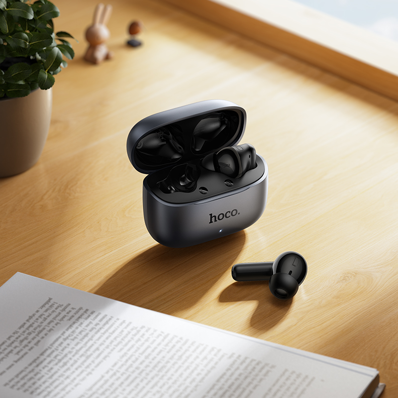 HOCO EQ27 ANC+ENC SMART AI TRANSLATION BLUETOOTH EARPHONE METAL GRAY - Image 3