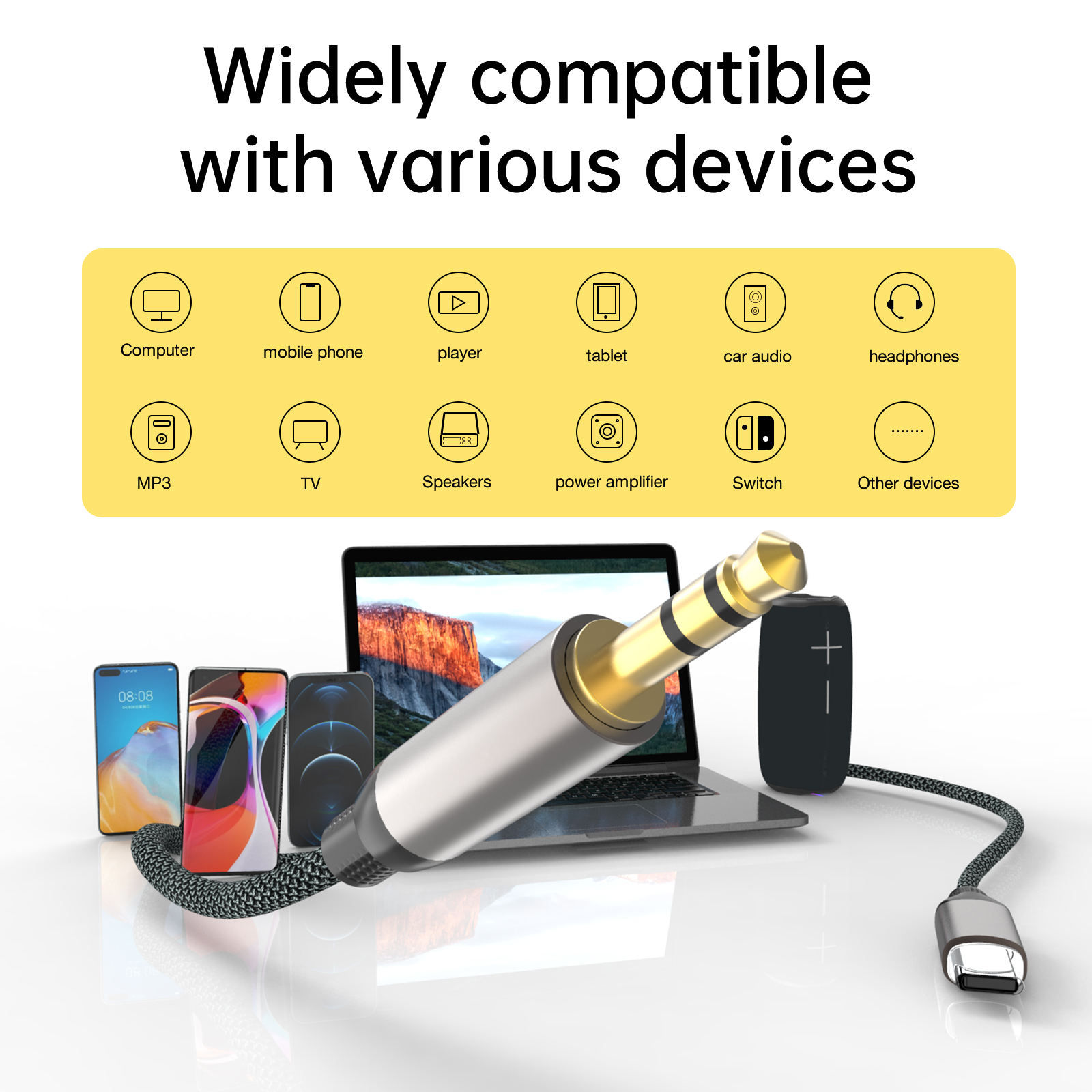 Aspor A253 Brand New 3.5mm To Type-c Aux Cable Adapter Cable - Image 4