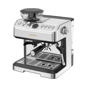 Lepresso Espresso Machine Conical Grinder & Steamer - Silver
