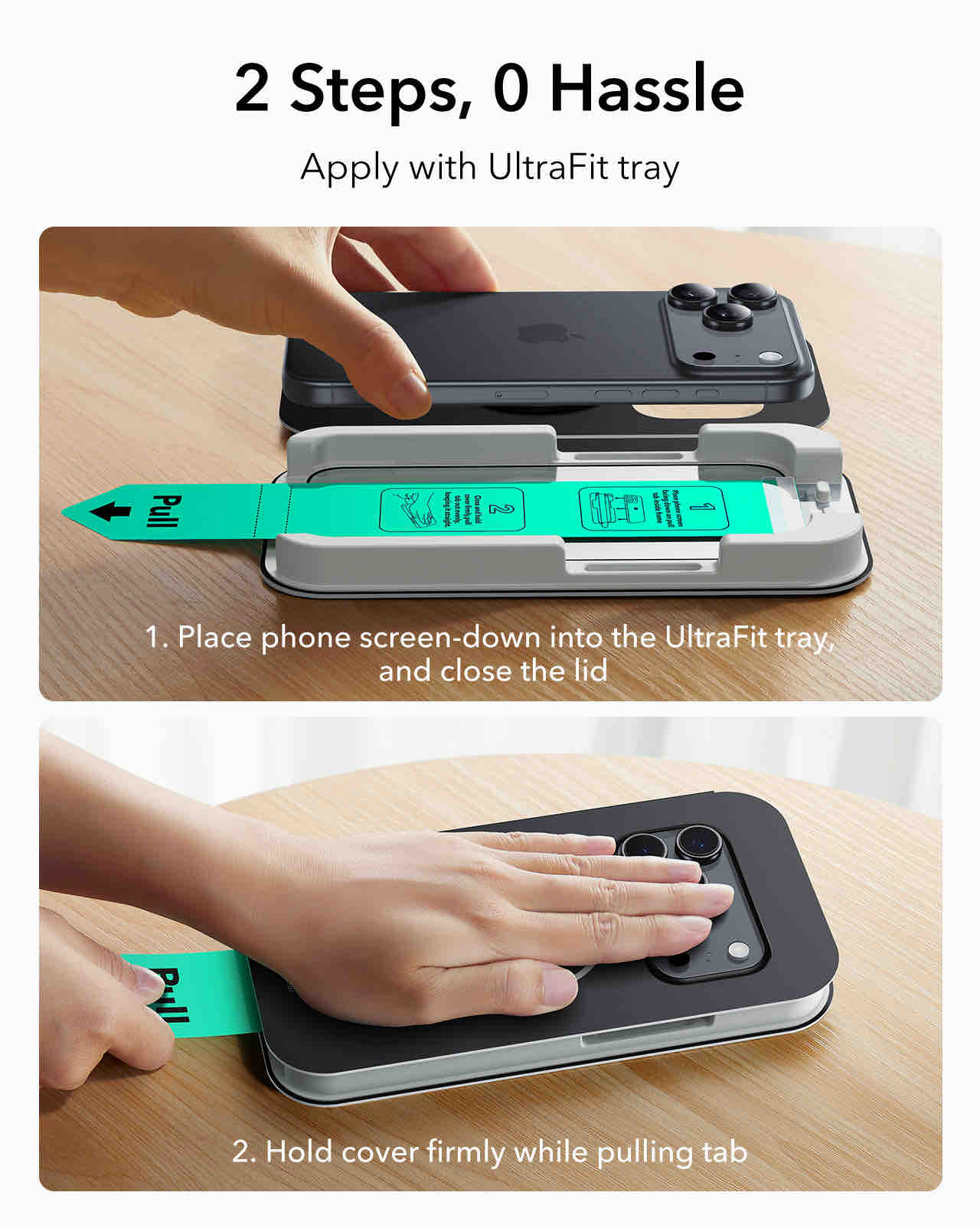 ESR iPhone 17 Pro Tempered Glass Screen Protector - Clear - Image 3