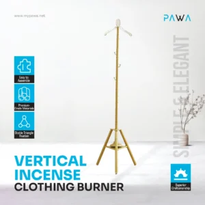Pawa Vertical Incense Clothing Burner - Gold