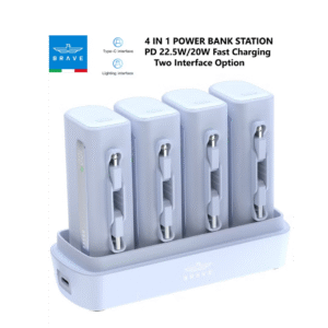Brave 4In1 Power Bank Station 5000X4 Blue Bp-23Bl