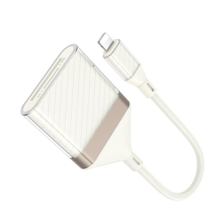 Hoco UA40 Crystal 2-in-1 8 Pin to SD and TF Card Reader - Image 4