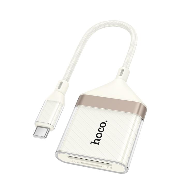 Hoco UA40A Crystal 2 in 1 Type-C to SD and TF Card Reader