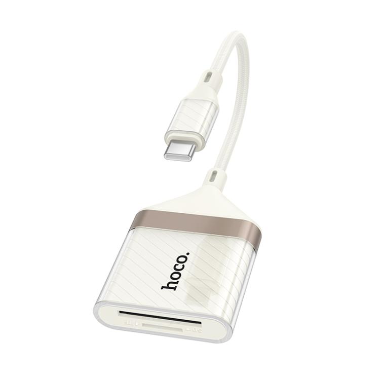 Hoco UA40A Crystal 2 in 1 Type-C to SD and TF Card Reader - Image 2