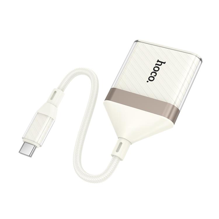 Hoco UA40A Crystal 2 in 1 Type-C to SD and TF Card Reader - Image 3