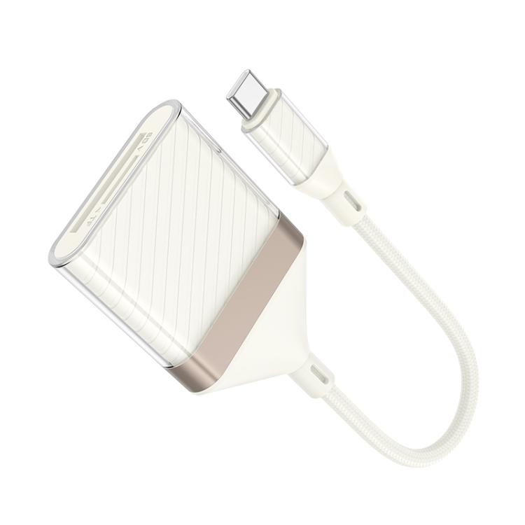 Hoco UA40A Crystal 2 in 1 Type-C to SD and TF Card Reader - Image 4