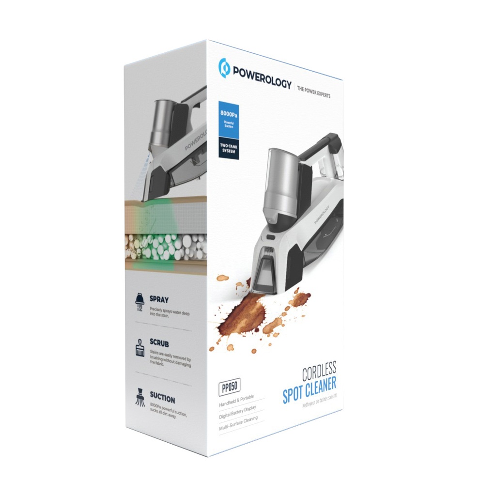 Powerology Cordless Spot Cleaner - White - Image 7