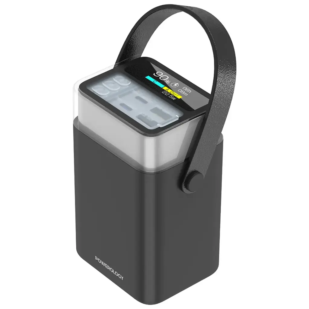 Powerology Halo Beam 40000mAh Power Bank PD 65W - Black - Image 3