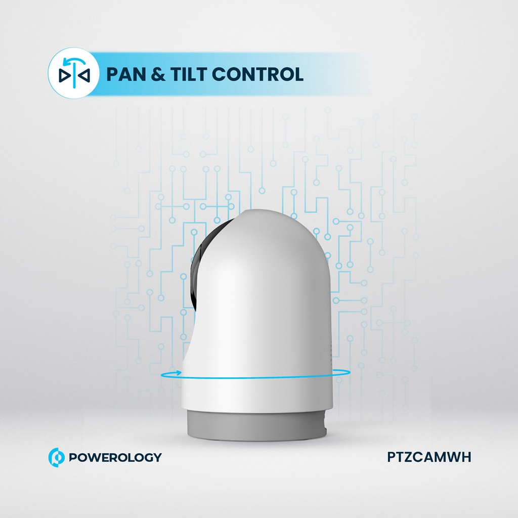 Powerology Indoor PTZ Smart Camera - White - Image 6