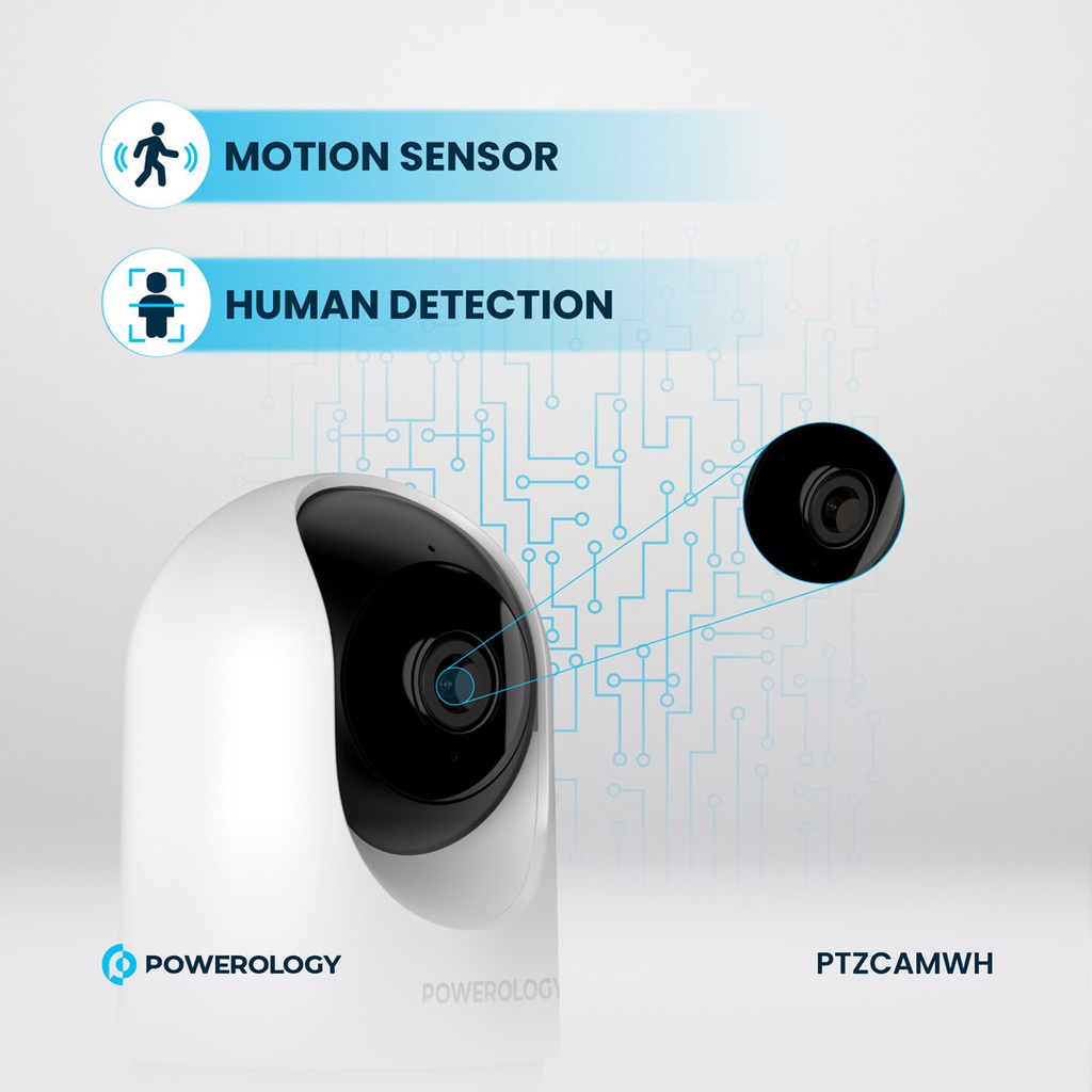 Powerology Indoor PTZ Smart Camera - White - Image 8