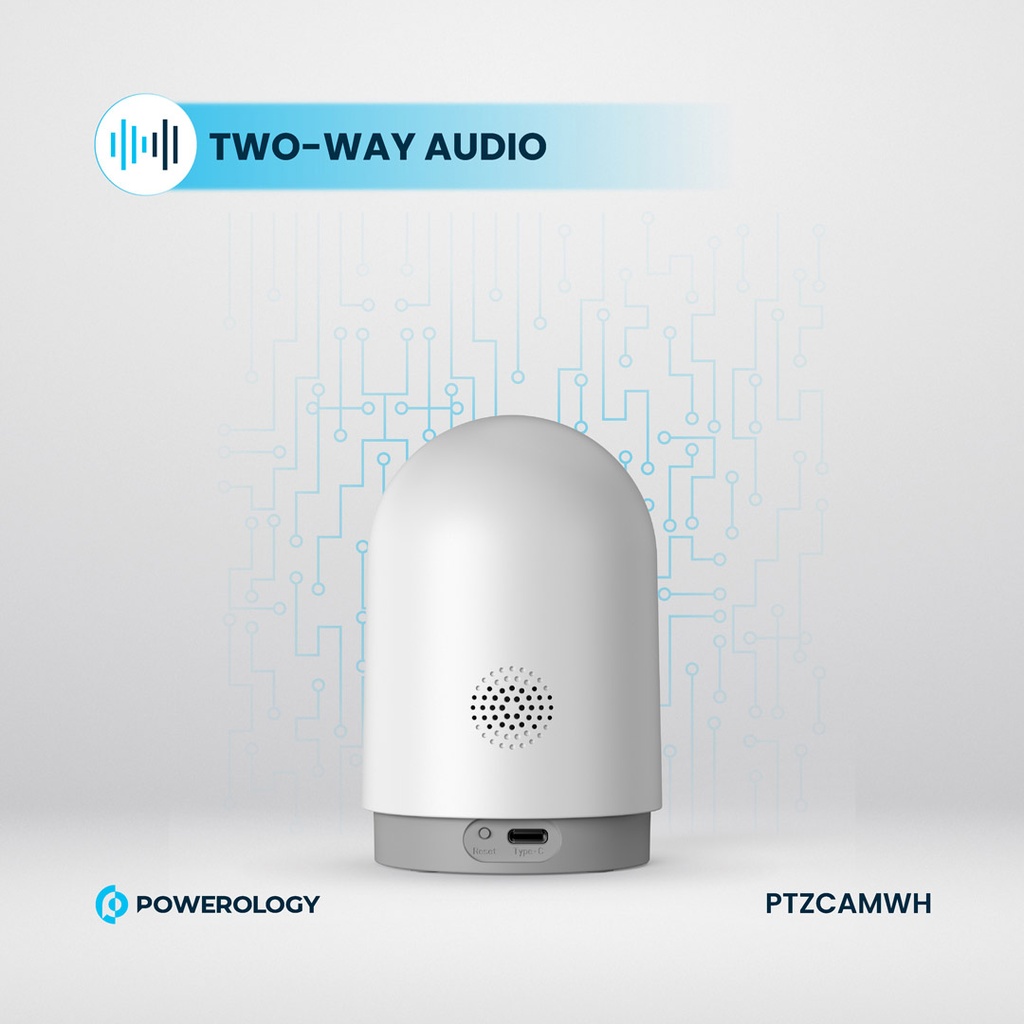 Powerology Indoor PTZ Smart Camera - White - Image 3