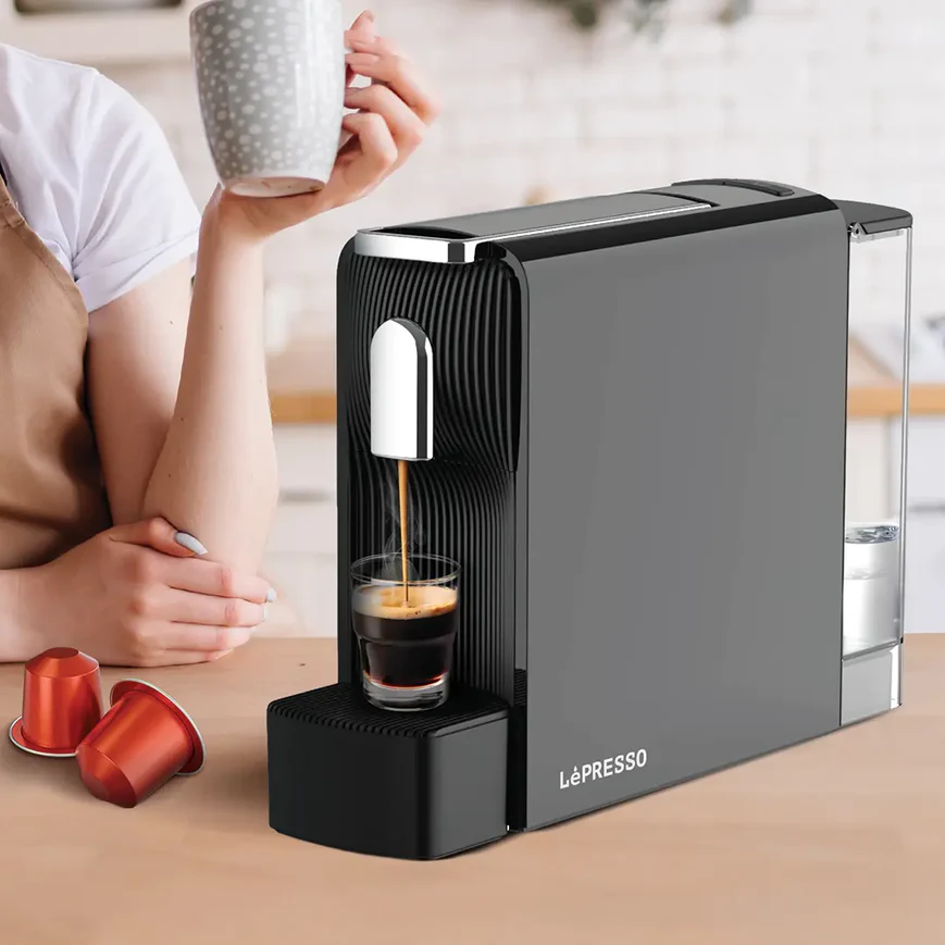 Lepresso Baristo Espresso Machine Nespresso Capsule Compatile - Black - Image 3