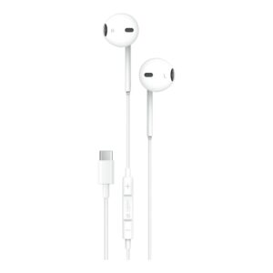 Porodo Soundtec Stereo Earphones Type-C with High-Clarify Mic - White