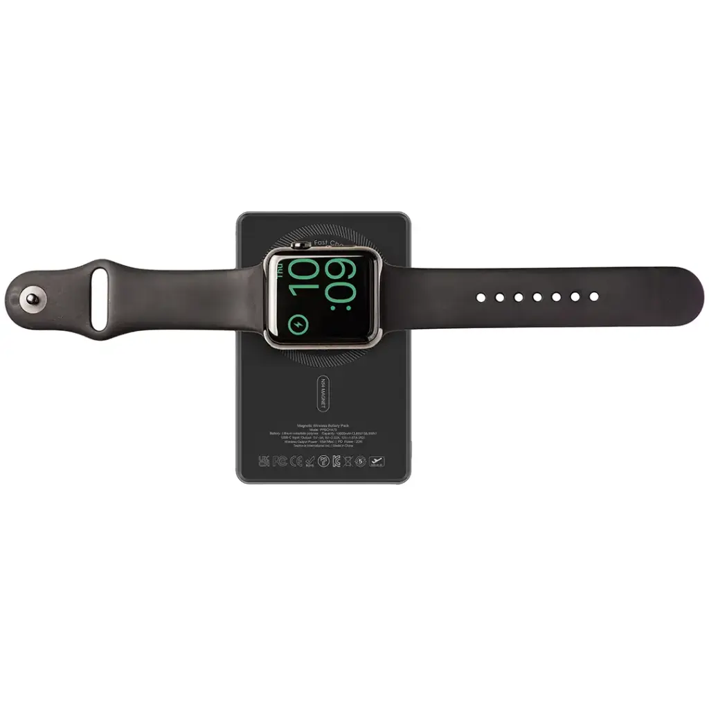 Powerology MagVolt 10000mAh Magnetic Power Bank - Black - Image 3