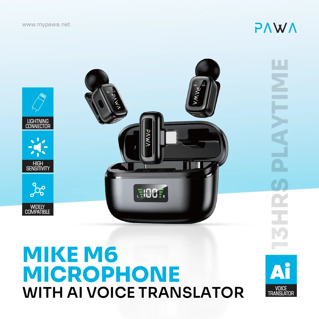 Pawa Mike M6 Microphone With Ai Voice Translator - Image 3
