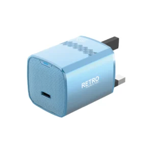 Pawa Retro PD35W Only PD Port UK Charger - Blue Titanium